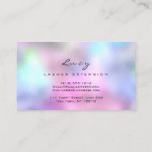 Carte De Visite Maquillage Eyebrow Nom Lash Holographique Rose (Dos)