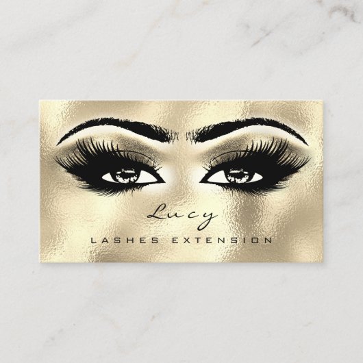 Carte De Visite Maquillage Eyebrow Nom Lash Parties scintillant Go (Devant)