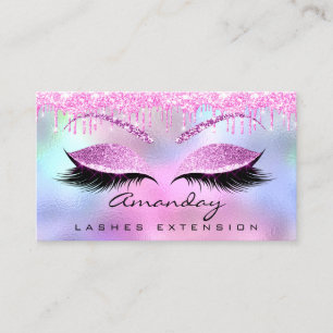Carte De Visite Maquillage Eyebrow Nom Lash Parties scintillant ro