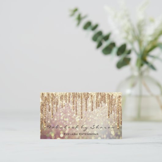 Carte De Visite Maquillage Eyebrow Parties scintillant Eyelash Dri (Debout devant)