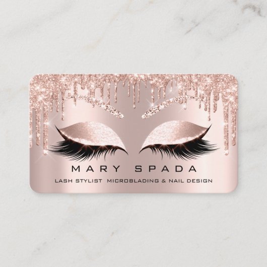 Carte De Visite Maquillage Eyebrows Lashes Browns Rose Spark Insta (Devant)
