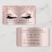 Carte De Visite Maquillage Eyebrows Lashes Browns Rose Spark Insta (Devant / Derrière)