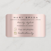 Carte De Visite Maquillage Eyebrows Lashes Browns Rose Spark Insta (Dos)