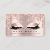 Carte De Visite Maquillage Eyebrows Lashes Browns Rose Spark Socia (Devant)