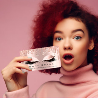 Carte De Visite Maquillage Eyebrows Lashes Browns Rose Spark Socia