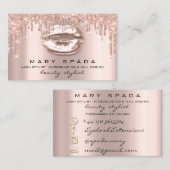 Carte De Visite Maquillage Eyebrows Lashes Gold Drivers Kiss Lips (Devant / Derrière)