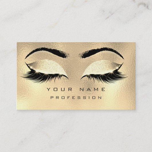 Carte De Visite Maquillage Eyebrows Lashes Parties scintillant Mét (Devant)
