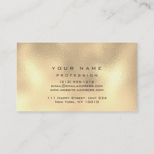 Carte De Visite Maquillage Eyebrows Lashes Parties scintillant Met (Dos)