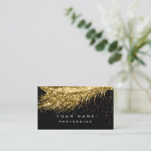 Carte De Visite Maquillage Eyebrows Lashes Parties scintillant Mét (Debout devant)