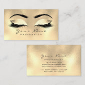 Carte De Visite Maquillage Eyebrows Lashes Parties scintillant mét (Devant / Derrière)