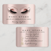 Carte De Visite Maquillage Eyebrows Lashes Rose Browns Beauté (Devant / Derrière)