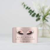 Carte De Visite Maquillage Eyebrows Lashes Rose Browns Beauté (Debout devant)