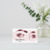 Carte De Visite Maquillage Eyebrows Lashes Rose Gold Eyes (Debout devant)