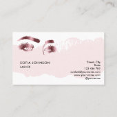 Carte De Visite Maquillage Eyebrows Lashes Rose Gold Eyes (Dos)