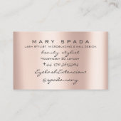 Carte De Visite Maquillage Eyebrows Lashes Roses Drips Kiss Lips H (Dos)