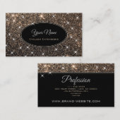 Carte De Visite Maquillage Eyelash Artiste Parties scintillant d'o (Devant / Derrière)