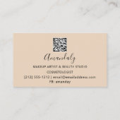 Carte De Visite Maquillage Eyelash Brow QR CODE Logo Microblade no (Dos)