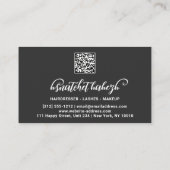 Carte De Visite Maquillage Eyelash Brows Microblading QR Code Gold (Dos)