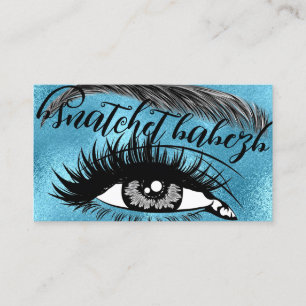 Carte De Visite Maquillage Eyelash Brows QRCode Logo Glam