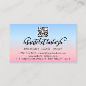 Carte De Visite Maquillage Eyelash Brows QRCode Logo Reimbow (Dos)