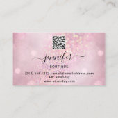 Carte De Visite Maquillage Eyelash Code QR Logo Parties scintillan (Dos)