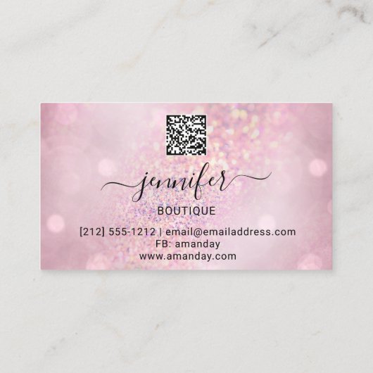 Carte De Visite Maquillage Eyelash Code QR Logo Parties scintillan (Dos)