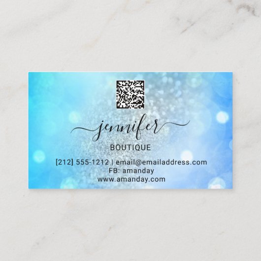 Carte De Visite Maquillage Eyelash Code QR Logo Parties scintillan (Dos)