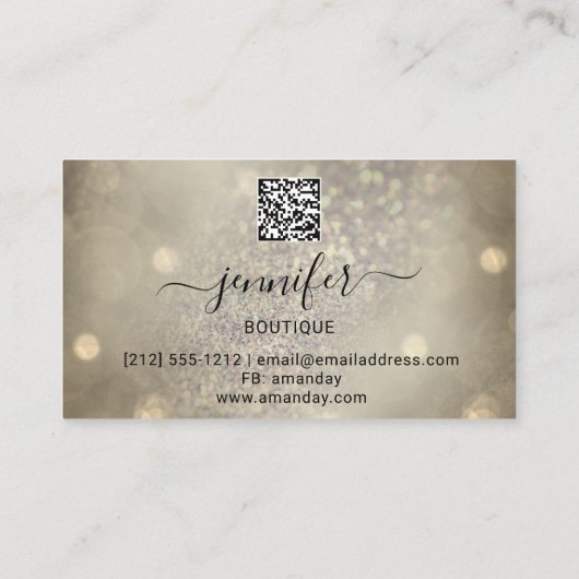 Carte De Visite Maquillage Eyelash Code QR Logo Parties scintillan (Dos)