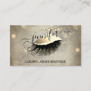 Carte De Visite Maquillage Eyelash Code QR Logo Parties scintillan