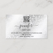Carte De Visite Maquillage Eyelash Code QR Logo Parties scintillan (Dos)
