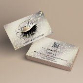 Carte De Visite Maquillage Eyelash Code QR Logo Parties scintillan