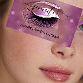 Carte De Visite Maquillage Eyelash Code QR Logo Parties scintillan