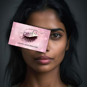 Carte De Visite Maquillage Eyelash Code QR Logo Parties scintillan