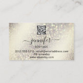 Carte De Visite Maquillage Eyelash Code QR Logo Parties scintillan (Dos)