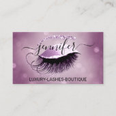 Carte De Visite Maquillage Eyelash Code QR Logo Parties scintillan (Devant)