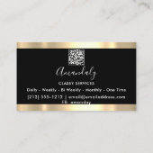 Carte De Visite Maquillage Eyelash Code QR Logo Pink Gold Strots (Dos)