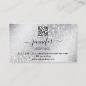 Carte De Visite Maquillage Eyelash Code QR Parties scintillant de  (Dos)