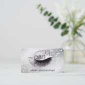 Carte De Visite Maquillage Eyelash Code QR Parties scintillant de  (Debout devant)
