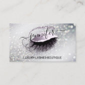 Carte De Visite Maquillage Eyelash Code QR Parties scintillant de  (Devant)