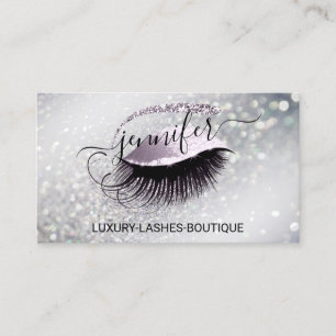 Carte De Visite Maquillage Eyelash Code QR Parties scintillant de 