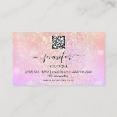 Carte De Visite Maquillage Eyelash Code QR Parties scintillant de (Dos)