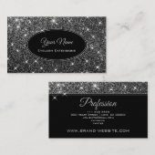 Carte De Visite Maquillage Eyelash Lumineuse Parties scintillant d (Devant / Derrière)