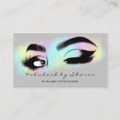 Carte De Visite Maquillage Eyelash QR CODE Logo Microblading Brows (Devant)