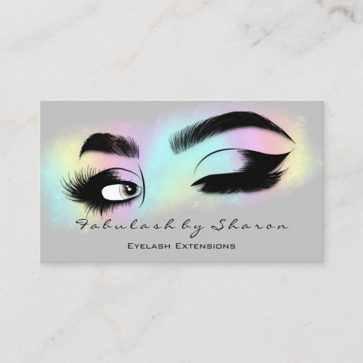 Carte De Visite Maquillage Eyelash QR CODE Logo Microblading Brows (Devant)