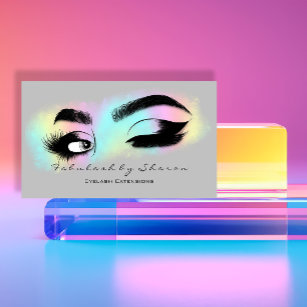 Carte De Visite Maquillage Eyelash QR CODE Logo Microblading Brows