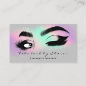 Carte De Visite Maquillage Eyelash QR CODE Logo Microbling Brow Pi (Devant)
