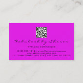 Carte De Visite Maquillage Eyelash QR CODE Logo Microbling Brow Pi (Dos)