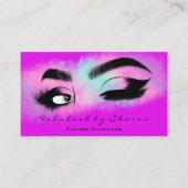 Carte De Visite Maquillage Eyelash QR CODE Logo Microbling Brow Pi (Devant)