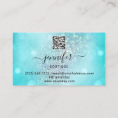 Carte De Visite Maquillage Eyelash QR Code Ocean Parties scintilla (Dos)