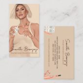 Carte De Visite Maquillage Eyelash Tweep Brown beige (Devant / Derrière)